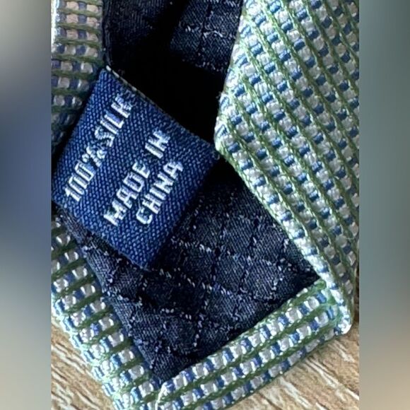 Club Room by Charter Club Mens Silk Tie Geometic Print - Picture 2 of 6